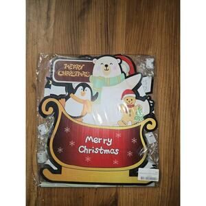 Christmas Yard Sign Set with LED Lights - 4PCS Outdoor Decor Yard